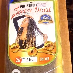 Pre-Stretched Hair - Silver